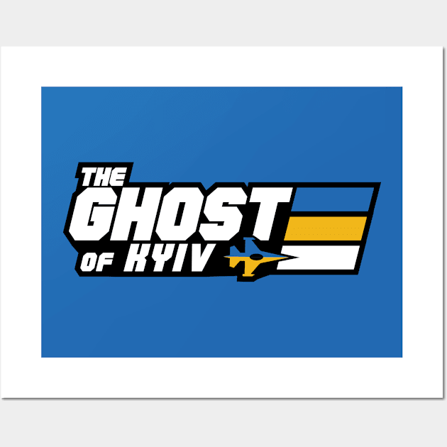 The Ghost of Kyiv Retro Fighter Jet Parody Wall Art by SLAG_Creative